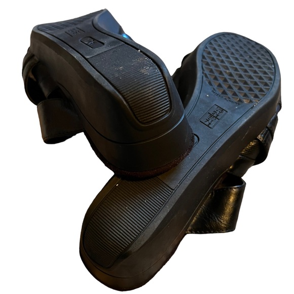 A2 heelrest black wedge sandals - Picture 3 of 7